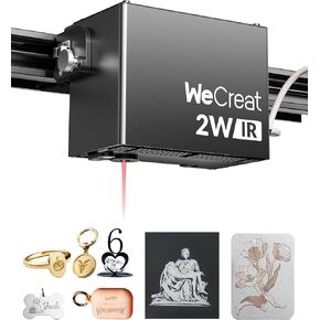 WECreat 1064NM وحدة ليزر قابلة للتبديل الأشعة تحت الحمراء لـ Wecreat Vista Laser Engraver ، Exer Laser Module Output 2W (2000MW) نقش على المعادن والبلاستيك والأكريليك ، مثالي للمجوهرات ، صنع الهدايا