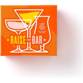 Brass Monkey's Raising The Bar - Mix Fake Drinks Game, 140 Tiles, 50 Cards, 2-4 Players