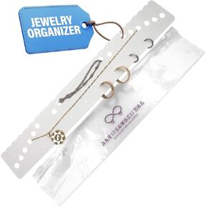 Chrome Cherry Anti-Tangle Jewelry Organizer, Portable Necklace and Earring Storage Case for Travel and Home, Tangle Free Necklace Organizer, Earrings Holder For Women