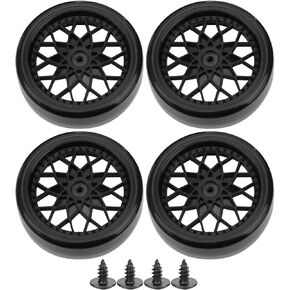 Jeanoko Truck Truck Plastic Tyres ، RC Plastic Tyre WPL D12 Model Upgrade Parts لزراعة الاهتمام للأطفال الأطفال Gift RC D12 Drift Tyre (Black)