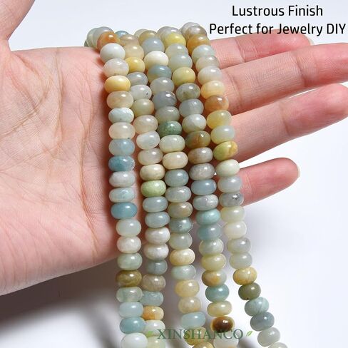 100% Natural Tiger Eye Rondelle Beads 5×8mm – Approx. 78 Pcs per 15" Strand – Genuine Golden-Brown Stone Beads for Jewelry Making – Free DIY Kit Included in Saudi Arabia