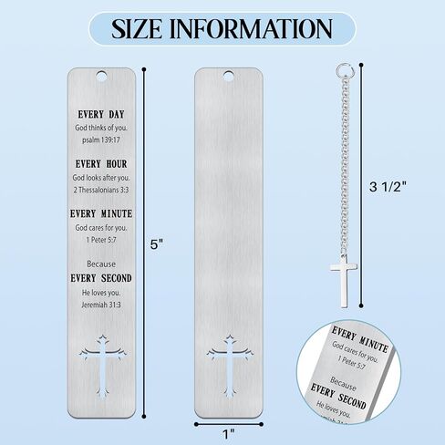 3PCS Metal Bookmark Bulk Christian Gifts, First Communion Gifts for Women Men Girls Boys, Bible Bookmarks with Cross Tassel, Religious Bookmark Faith Gifts Easter Basket Fillers (Cross) in Saudi Arabia
