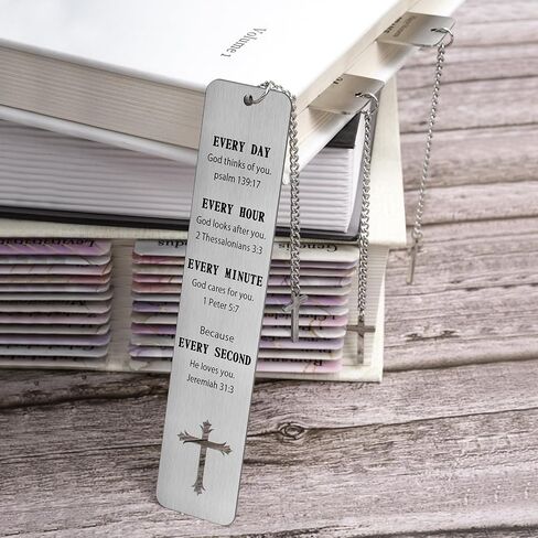 3PCS Metal Bookmark Bulk Christian Gifts, First Communion Gifts for Women Men Girls Boys, Bible Bookmarks with Cross Tassel, Religious Bookmark Faith Gifts Easter Basket Fillers (Cross) in Saudi Arabia
