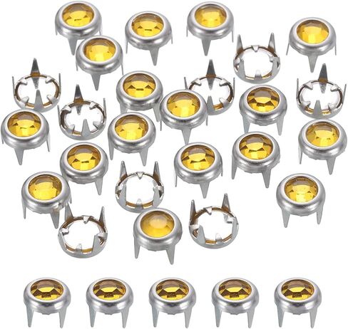 uxcell 120pcs عبوات راينستون مسمار ، 5.5 مم/0.22 "حبات مخلب راينستون مسمار ، مسامير معدنية مسامير ديكور لزخارف مركبة ديي مصنوعة حذاء ملابس حزام ، أرجواني in Kuwait