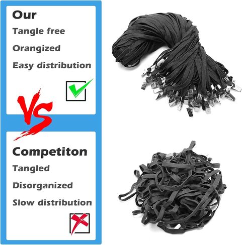 30Pcs Lanyards for Id Badges and 30 Pcs Clear Plastic Horizontal Name Badge ID Card Holders, Neck Lanyards with Metal Clip Waterproof Resealable Name Tag Badge ID Card Holders, Black in Saudi Arabia