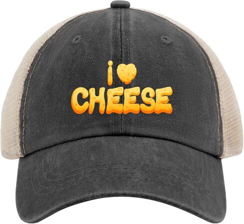 I Love Cheese Golf for The True Cheese Aficionado Hat Women’s Hat Pigment Black Dad Hats for Men Gifts for Boyfriends Workout Cap in Saudi Arabia