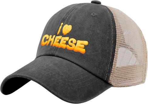 I Love Cheese Golf for The True Cheese Aficionado Hat Women’s Hat Pigment Black Dad Hats for Men Gifts for Boyfriends Workout Cap in Saudi Arabia