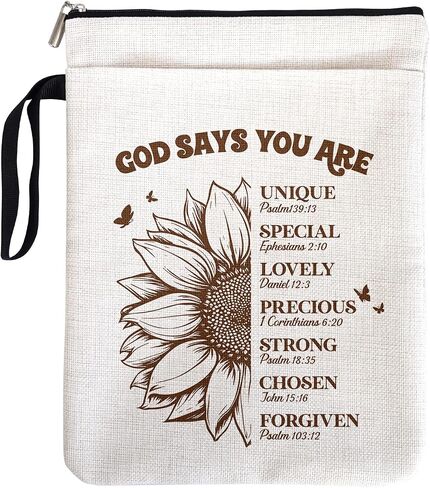 You are Smart Sunflower Decor Book Cover Encourage Gifts for Reader Book Lovers Teachers Students Women Men Lady Girls with Zipper & Handle Birthday Reading Day Gifts Book Sleeve in Kuwait
