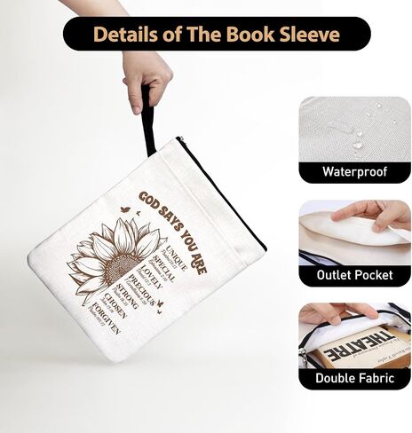 You are Smart Sunflower Decor Book Cover Encourage Gifts for Reader Book Lovers Teachers Students Women Men Lady Girls with Zipper & Handle Birthday Reading Day Gifts Book Sleeve in Kuwait