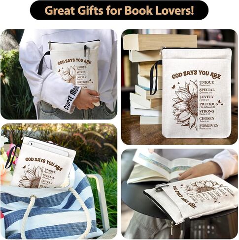 You are Smart Sunflower Decor Book Cover Encourage Gifts for Reader Book Lovers Teachers Students Women Men Lady Girls with Zipper & Handle Birthday Reading Day Gifts Book Sleeve in Kuwait