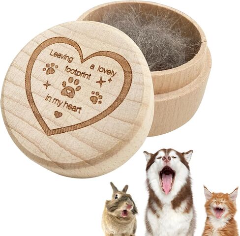 Wooden Pet Urns for Dogs,Pet Memorial Gifts Box,Cat Keepsake Box with Pet Paw Engraving,Memorial Hair Tooth Nails Ashes Container for Cat,Loss Sympathy Gifts for Pet Lovers (Heart) in Kuwait