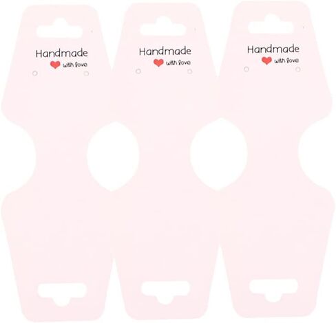 100 Pcs Kraft Paper Necklace Display Cards Bracelet Hanging Cards Key Ring Packaging Cards Keychain Holder Cards Card Board Necklace Holders White in Saudi Arabia