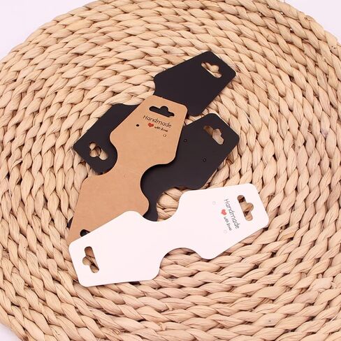 100 Pcs Kraft Paper Necklace Display Cards Bracelet Hanging Cards Key Ring Packaging Cards Keychain Holder Cards Card Board Necklace Holders White in Saudi Arabia