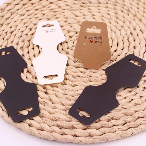 100 Pcs Kraft Paper Necklace Display Cards Bracelet Hanging Cards Key Ring Packaging Cards Keychain Holder Cards Card Board Necklace Holders White in Saudi Arabia
