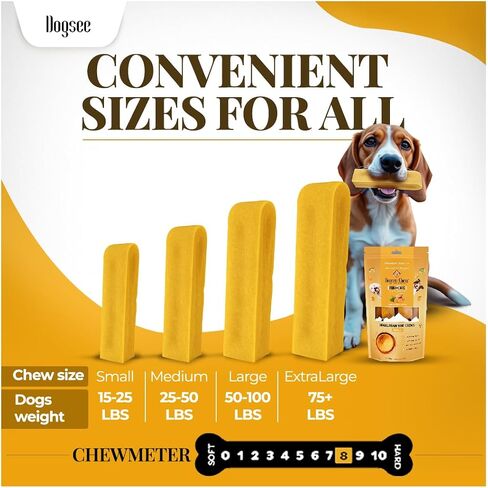 Dogsee Himalayan Yak Chews with Turmeric/Curcumin (Small - 3 Bars) | for Small Dogs | Dog Treats for Dogs | Help Alleviate Joint Pain | Rawhide-Free in Saudi Arabia