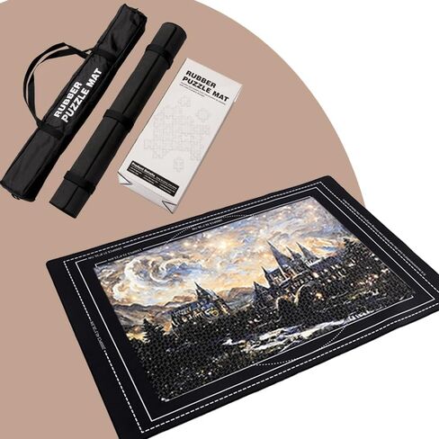 حصيرة الألغاز بانوراما رول 48.4 "× 35" حارس محمول لما يصل إلى 3000 شخص من البوليستر السلس يشمل 6 صواني فرز وحقيبة تخزين ودية للسفر (500 - 3000 قطعة) in Saudi Arabia