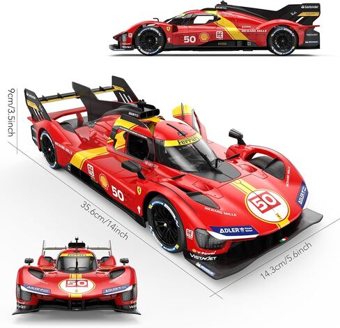 Rastar RC Cars 1/14 Ferrari 499p Le Mans Hypercar Control Control Sports Sports Car Ferrari RC Cars للبالغين فيراري لعبة للأطفال ، 2.4 جم. in Kuwait