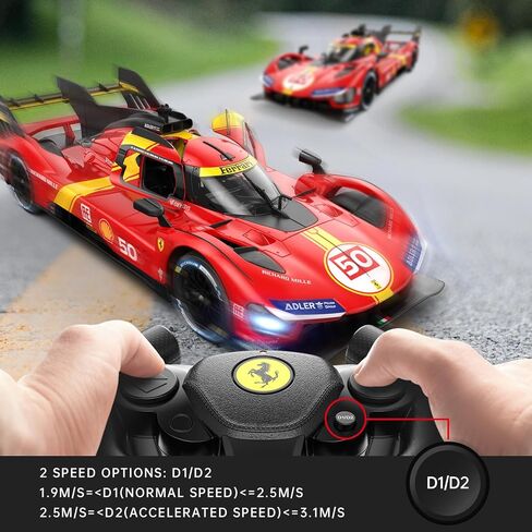 Rastar RC Cars 1/14 Ferrari 499p Le Mans Hypercar Control Control Sports Sports Car Ferrari RC Cars للبالغين فيراري لعبة للأطفال ، 2.4 جم. in Kuwait