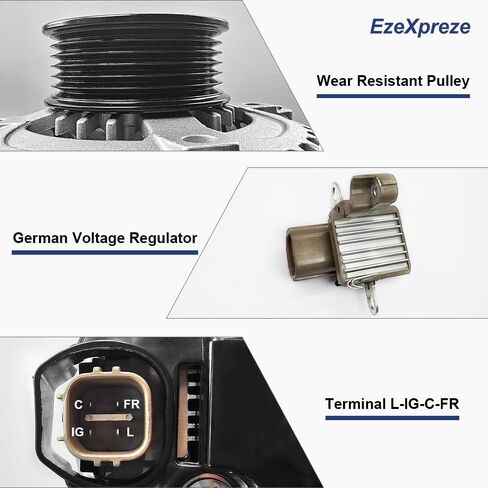EzeXpreze Alternator Compatible with BMW 08-13 128i E87, 07-13 328i E90&F30, 08-10 528i E60&F10, 07-10 X5 X3, 3.0L L6 180A Repalce# 12317551254, 12317551256, 12317555926, 12317525376, 7550968, 7551256 in Saudi Arabia