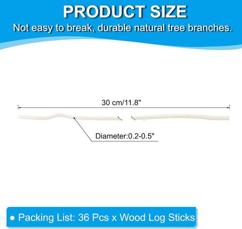 PATIKIL 36 Pcs 10cm Wood Log Sticks, Natural Wood Craft Sticks, Dried Wood Sticks Wooden Branches for DIY Crafts Accessory Decor Photo Props, Wood Color in Kuwait