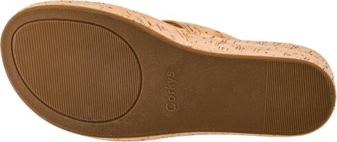 Corkys Footwear Women's Pucker Up EVA Foam Platform Slip On 2.50 Inch Wedge Light Weight Cushioned Memory Foam Insole Peep Toe Casual Dressy Trendy Sandals for Women in Saudi Arabia