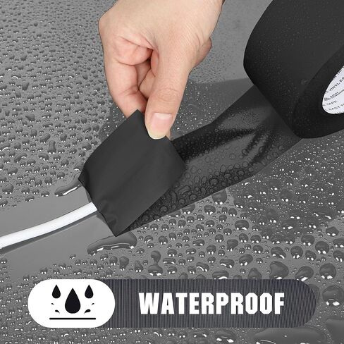 Duct Tape, Heavy Duty PVC Easy Tear Tape, Strong Adhesive Waterproof Duct Tape for Indoor Outdoor Repairs, 2 in x 36 Yard, Black, 1 Roll in Kuwait