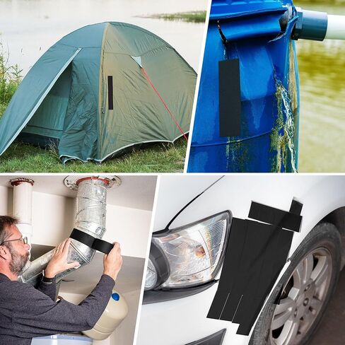 Duct Tape, Heavy Duty PVC Easy Tear Tape, Strong Adhesive Waterproof Duct Tape for Indoor Outdoor Repairs, 2 in x 36 Yard, Black, 1 Roll in Kuwait