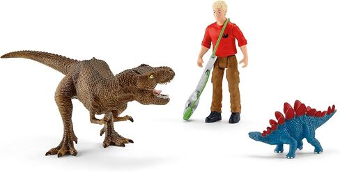 Schleich Dinosaurs, Dinosaur Toys for Kids, Tyrannosaurus Rex Attack 5-Piece Dino Set with T-Rex Toy, Ages 4+ in Saudi Arabia
