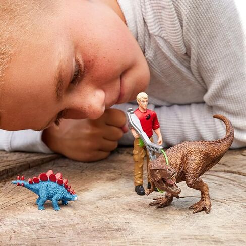 Schleich Dinosaurs, Dinosaur Toys for Kids, Tyrannosaurus Rex Attack 5-Piece Dino Set with T-Rex Toy, Ages 4+ in Saudi Arabia