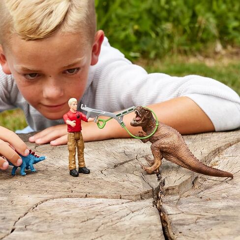 Schleich Dinosaurs, Dinosaur Toys for Kids, Tyrannosaurus Rex Attack 5-Piece Dino Set with T-Rex Toy, Ages 4+ in Saudi Arabia