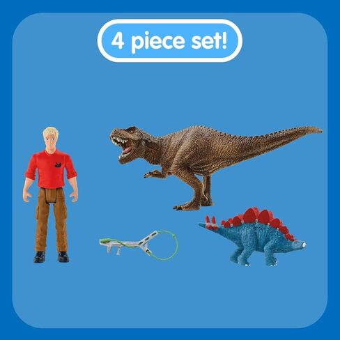 Schleich Dinosaurs, Dinosaur Toys for Kids, Tyrannosaurus Rex Attack 5-Piece Dino Set with T-Rex Toy, Ages 4+ in Saudi Arabia