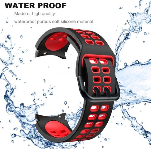 Threeeggs Watch Band for Galaxy Watch 4, 20mm Silicone Strap for Samsung Galaxy Watch 6 / Watch 5 / Watch 5 Pro, Soft Sports Wristband for Women Men in Kuwait