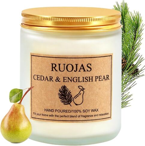 شمعة معطرة، شمعة الصويا الطبيعية، شمعة الفانيليا والبرتقال للعلاج العطري، هدايا للأم والأب، شمعة العطلات، شمعة السبا، وقت حرق 45 ساعة (7 أونصة) in Saudi Arabia