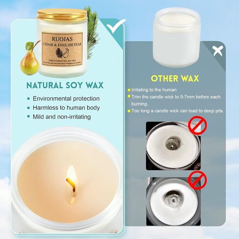 شمعة معطرة، شمعة الصويا الطبيعية، شمعة الفانيليا والبرتقال للعلاج العطري، هدايا للأم والأب، شمعة العطلات، شمعة السبا، وقت حرق 45 ساعة (7 أونصة) in Saudi Arabia