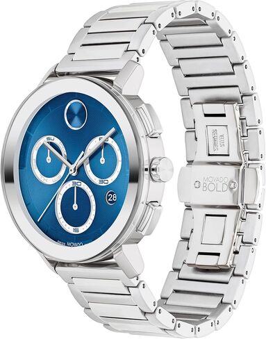 Movado Bold Evolution 2.0 Men's Watch - Swiss Quartz, Stainless Steel Link Bracelet - 3 ATM Water Resistance - Luxury Fashion Timepiece for Him - 42mm in Saudi Arabia
