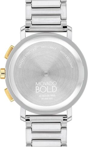 Movado Bold Evolution 2.0 Men's Watch - Swiss Quartz, Stainless Steel Link Bracelet - 3 ATM Water Resistance - Luxury Fashion Timepiece for Him - 42mm in Saudi Arabia