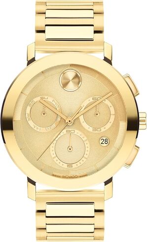 Movado Bold Evolution 2.0 Men's Watch - Swiss Quartz, Stainless Steel Link Bracelet - 3 ATM Water Resistance - Luxury Fashion Timepiece for Him - 42mm in Saudi Arabia