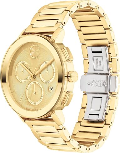 Movado Bold Evolution 2.0 Men's Watch - Swiss Quartz, Stainless Steel Link Bracelet - 3 ATM Water Resistance - Luxury Fashion Timepiece for Him - 42mm in Saudi Arabia