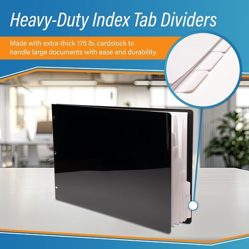 11x17 White 8 Tabbed Dividers Extra Long (16 per Package) with Holes in Saudi Arabia