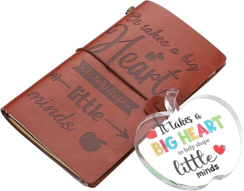 2 PCS Class of 2025 Teacher Education Gifts CHESS CHEST CHEST 1 Acrylic Apple Sign 1 Process Notebook Retro Diary Write Notepad XMAS Traduation Teachers Education Day Retirement (Style 3) in Kuwait