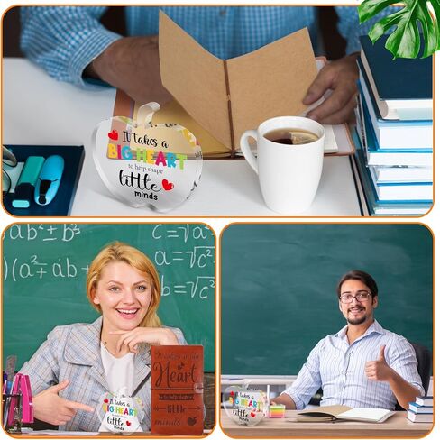 2 PCS Class of 2025 Teacher Education Gifts CHESS CHEST CHEST 1 Acrylic Apple Sign 1 Process Notebook Retro Diary Write Notepad XMAS Traduation Teachers Education Day Retirement (Style 3) in Kuwait