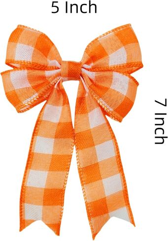 12 PCS Pink Burlap Ribbon Bows 5 "X7" Decore Farmhouse Decors لحفلات الزفاف ، الحرف اليدوية على مدار السنة (الوردي) in Kuwait
