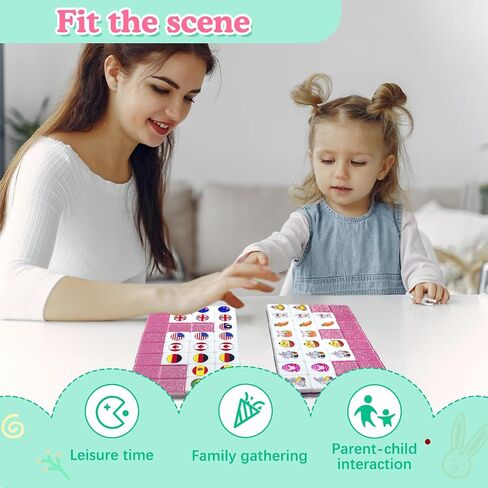 Seaside Escape Game Blocks， Mahjong Tile Game Sets with 65 Tiles 30mm Easter Pattern with Handbag. in Saudi Arabia