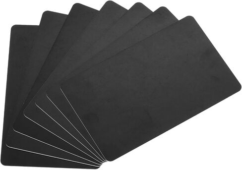 MECCANIXITY 10Pcs Blank PVC Cards Color, CR80 30 Mil Plastic Cards Blank ID Card Waterproof for ID Badge, Credit Cards, Identification Badges, Printer, Black in Kuwait