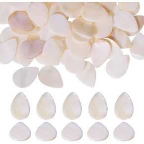 180pcs أم البلاط الفسيفساء للؤلؤة ، ببلاط شل الطبيعية الفسيفساء ، بلاط الدمعة المسطحة للزخارف المنزلية DIY الحرف اليدوية