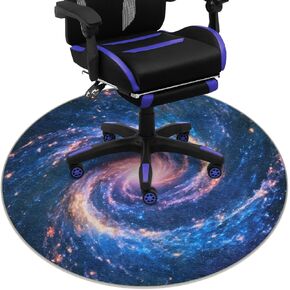 Anidaroel Round 47 "Galaxy Office Chair Mat for Hardwood Floor ، Desk Hat for Chair ، Floor Heat for Office ،