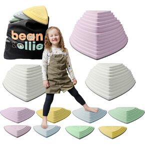 Stepping Stones for Kids (11 pcs)-أحجار خطوة غير قابلة للانزلاق مع حقيبة سفر-طفل Baance Stone للداخل والخارجي ، يعزز التوازن والتنسيق