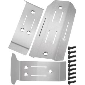 Stainless Steel Chassis Upgrades Part for 1/16 Mini Maxx 4WD RTR Brushless Monster Truck(#107154-1),RC Chassis Protect Armor Skid Plate Guard Hops Up