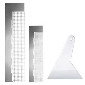 3pcs حاكم الطلاء الماسي ، الفولاذ المقاوم للصدأ 5D Diamond-Mesh-Ruler & Diamonds Art Rulers لتدريبات مربع الحفر الدائرية مع 240 ، 400 شبكات فارغة