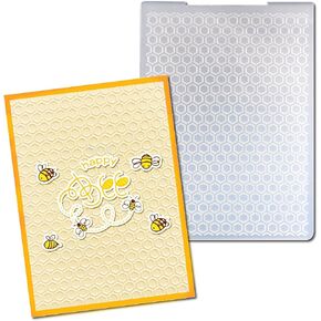 Arbuya Honeycomb البلاستيك المجلدات المنقوشة لصنع البطاقات مجلد النقش المحكم لصفحات سكرابوكينغ.